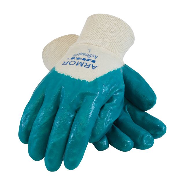 GLOVE  NITRILE PALM COAT;KW FEATHERWEIGHT LARGE - Latex, Supported